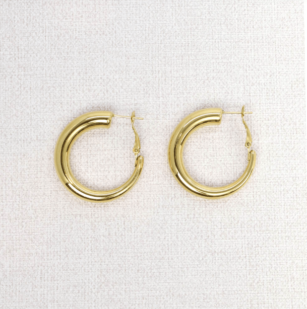 Créoles bombées en acier inoxydable Tina - Boutique We Are ParisLes Cléias Acier Inoxydable