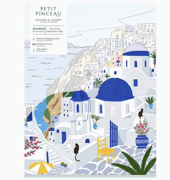 Peinture au numéro pour adulte - Santorini - Boutique We Are ParisPetit Pinceau