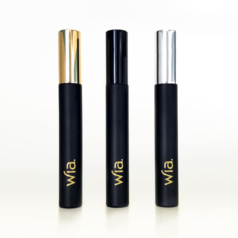 mascaras rechargeables WIA aux ingrédients naturels, fabriqués en France et adaptés aux yeux sensibles. Zero déchet et performants 