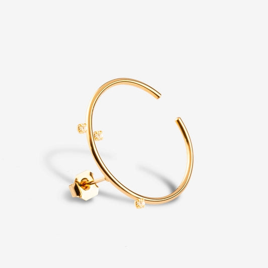 Mono boucle Marceau - cristaux colorés