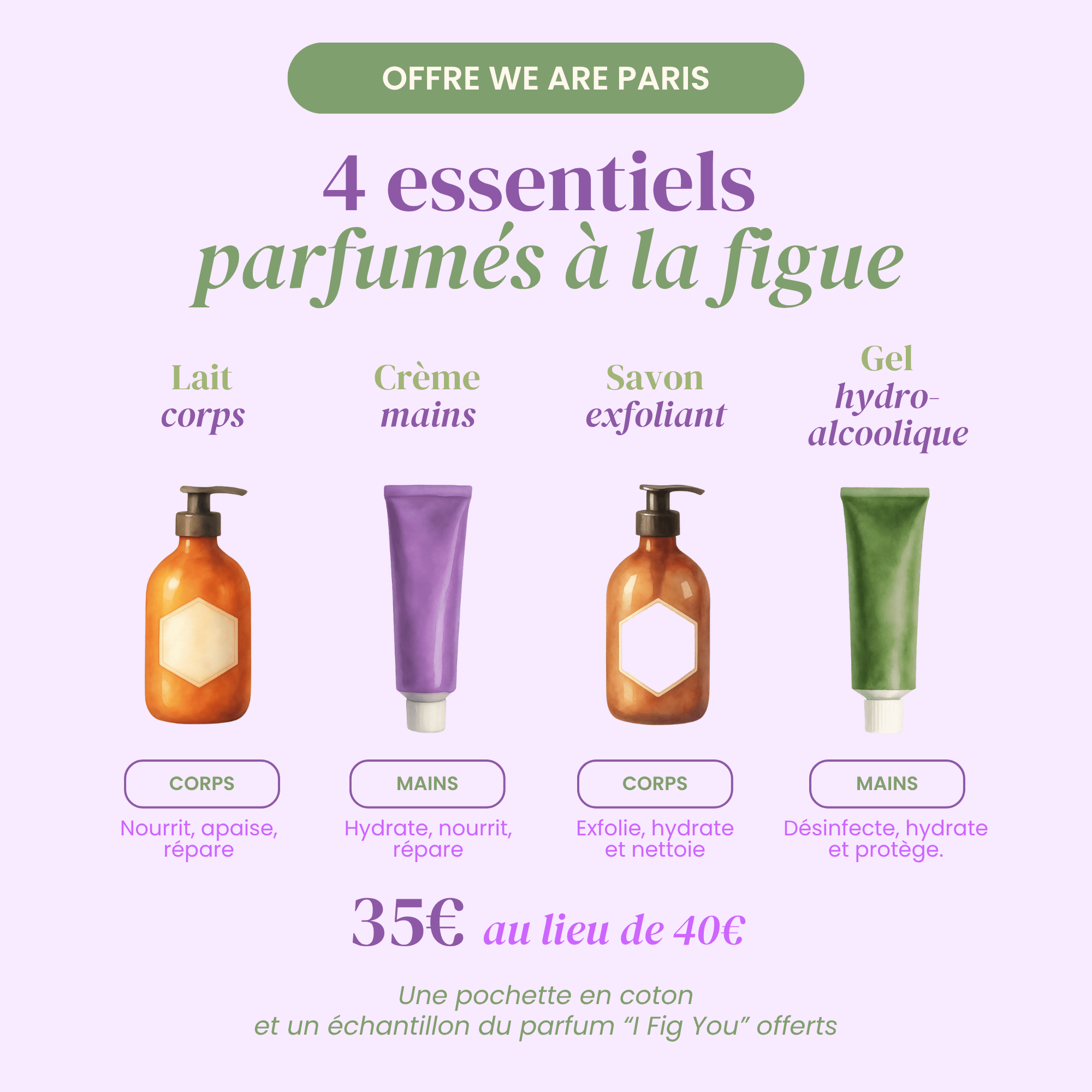 4 ESSENTIELS PARFUMÉS À LA FIGUE - Boutique We Are ParisBYCA