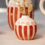 Soliflore - rayure rose et terracotta