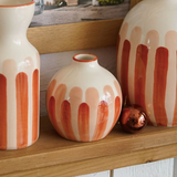 Soliflore - rayure rose et terracotta