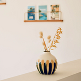 Soliflore - rayure vert/beige