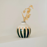 Soliflore - rayure vert/beige