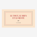 Bloc-notes à l’italienne Le Tout, le Rien et le reste