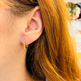 Boucles d'oreilles Birma Blanc