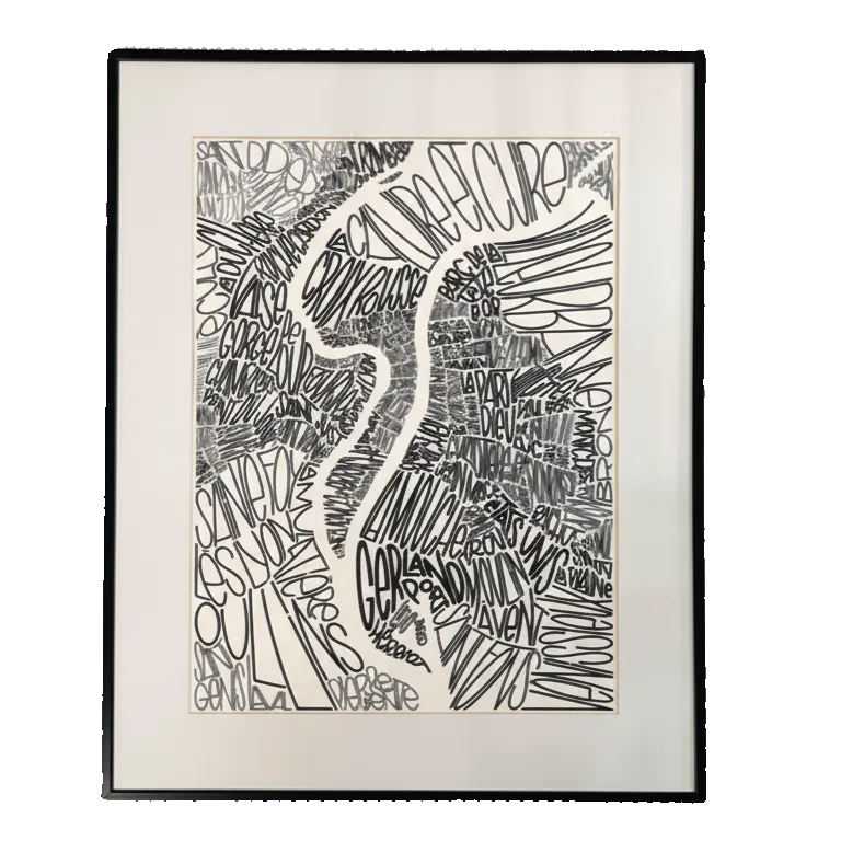 Affiche Lyon et ses quartiers - Boutique We Are ParisLes Petits Plans