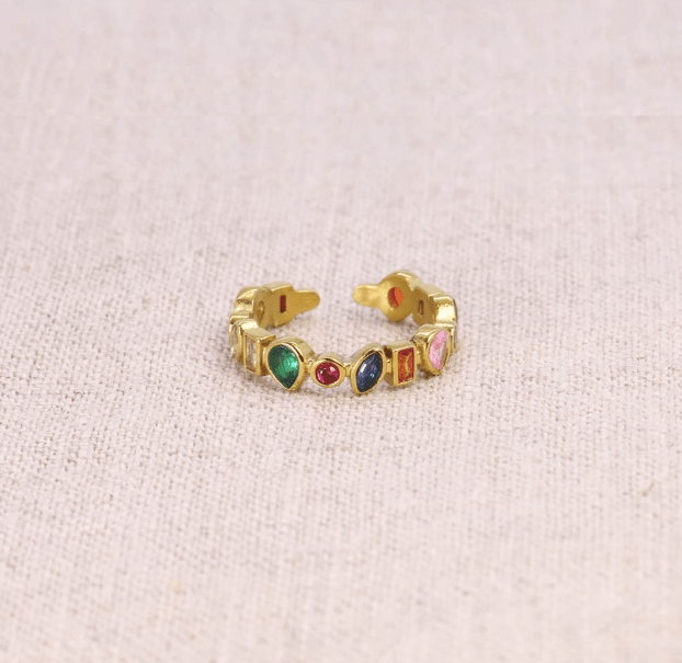 Bague en acier inoxydable doré Silvia - Boutique We Are ParisLes Cléias Acier Inoxydable