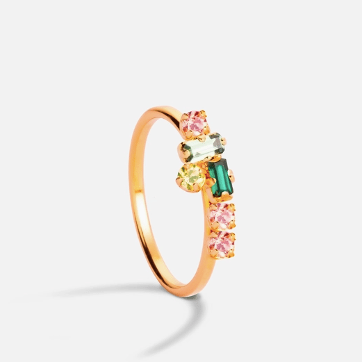 Bague en plaqué or recyclé Ulysse Vert - Rose - Boutique We Are ParisApril Please