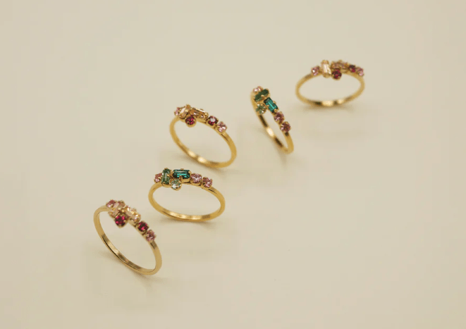 Bague en plaqué or recyclé Ulysse Vert - Rose - Boutique We Are ParisApril Please