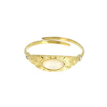 Bague nacre en acier inoxydable doré - Boutique We Are ParisLes Cléias Acier Inoxydable