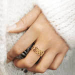 Bague Reine en acier inoxydable doré - Boutique We Are ParisLes Cléias Acier Inoxydable