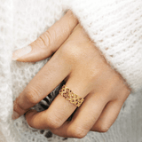 Bague Reine en acier inoxydable doré - Boutique We Are ParisLes Cléias Acier Inoxydable
