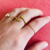 Bague Snake en acier inoxydable doré - Boutique We Are ParisLes Cléias Acier Inoxydable