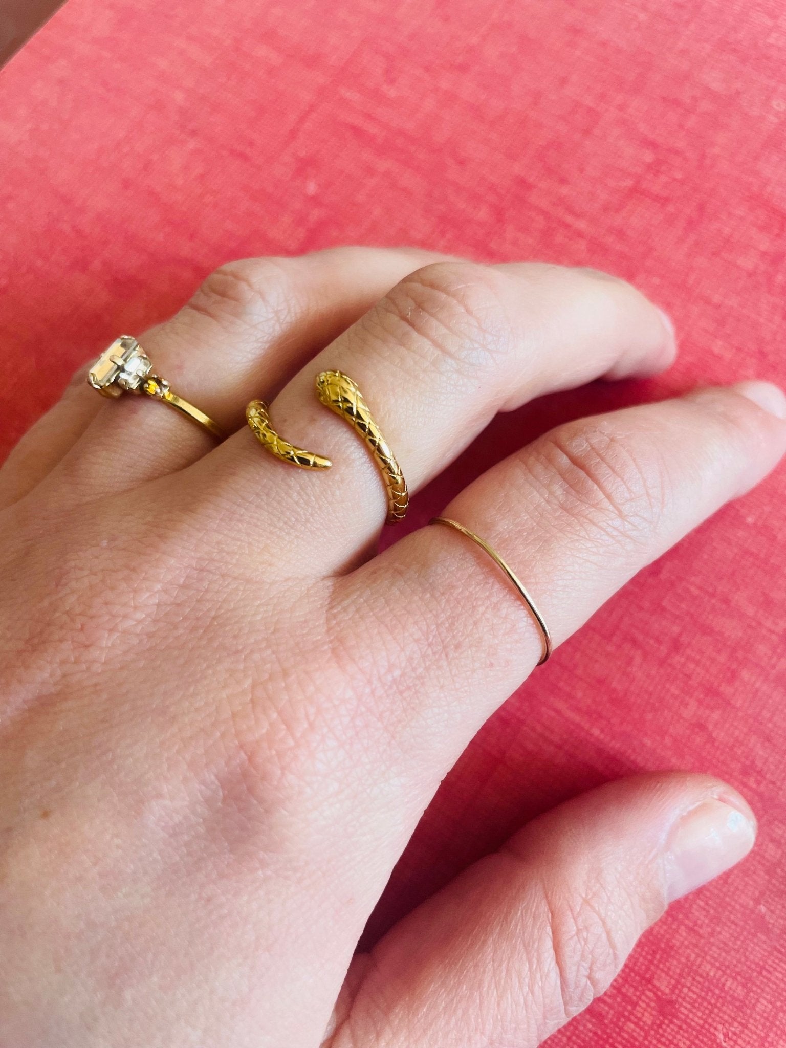 Bague Snake en acier inoxydable doré - Boutique We Are ParisLes Cléias Acier Inoxydable