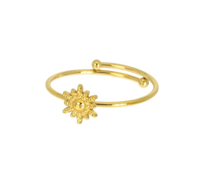 Bague soleil en acier inoxydable doré - Boutique We Are ParisLes Cléias Acier Inoxydable