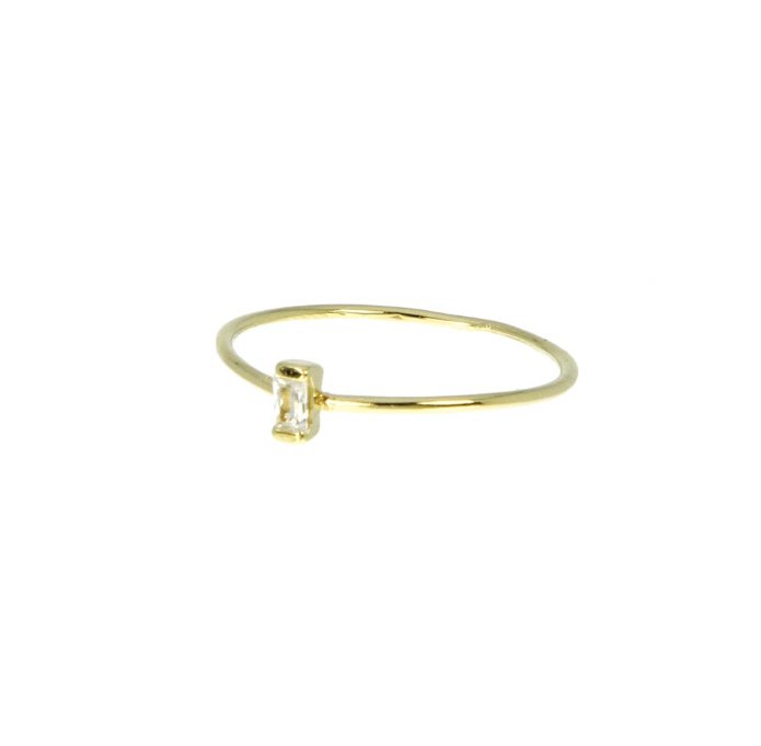 Bague solitaire en plaqué or Elise - Boutique We Are ParisLes Cléias Plaqué Or