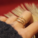 Bague solitaire en plaqué or Elise - Boutique We Are ParisLes Cléias Plaqué Or