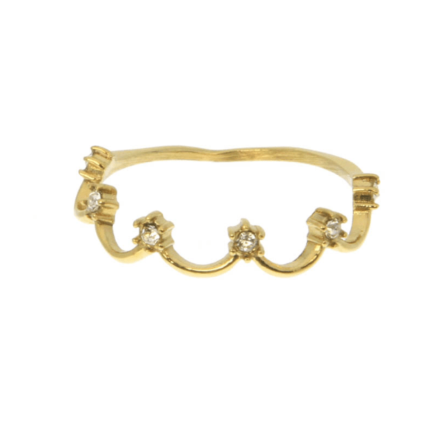 Bague Sorella en acier inoxydable doré - Boutique We Are ParisLes Cléias Acier Inoxydable
