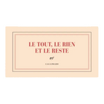 Bloc - notes à l’italienne Le Tout, le Rien et le reste - Boutique We Are ParisGallimard