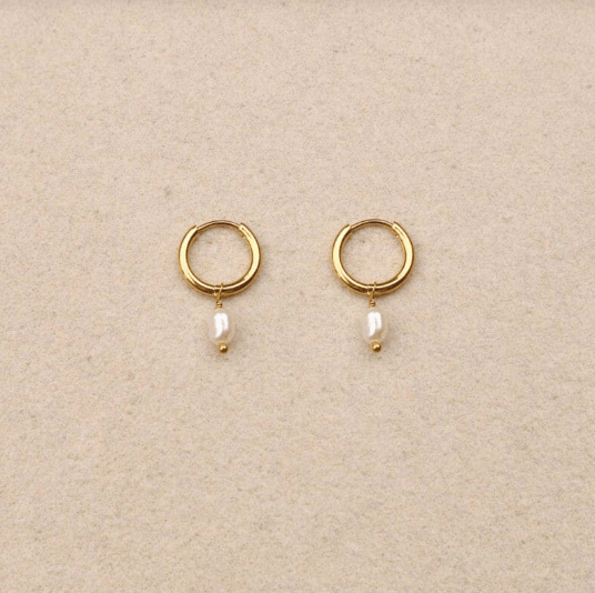 Boucles d'oreilles Blanche - Boutique We Are ParisLes Cléias Acier Inoxydable