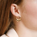 Boucles d'oreilles Eliott - acier inoxydable doré - Boutique We Are ParisLes Cléias Acier Inoxydable