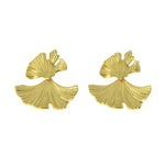 Boucles d'oreilles Ginkgo en acier inoxydable doré - Boutique We Are ParisLes Cléias Acier Inoxydable