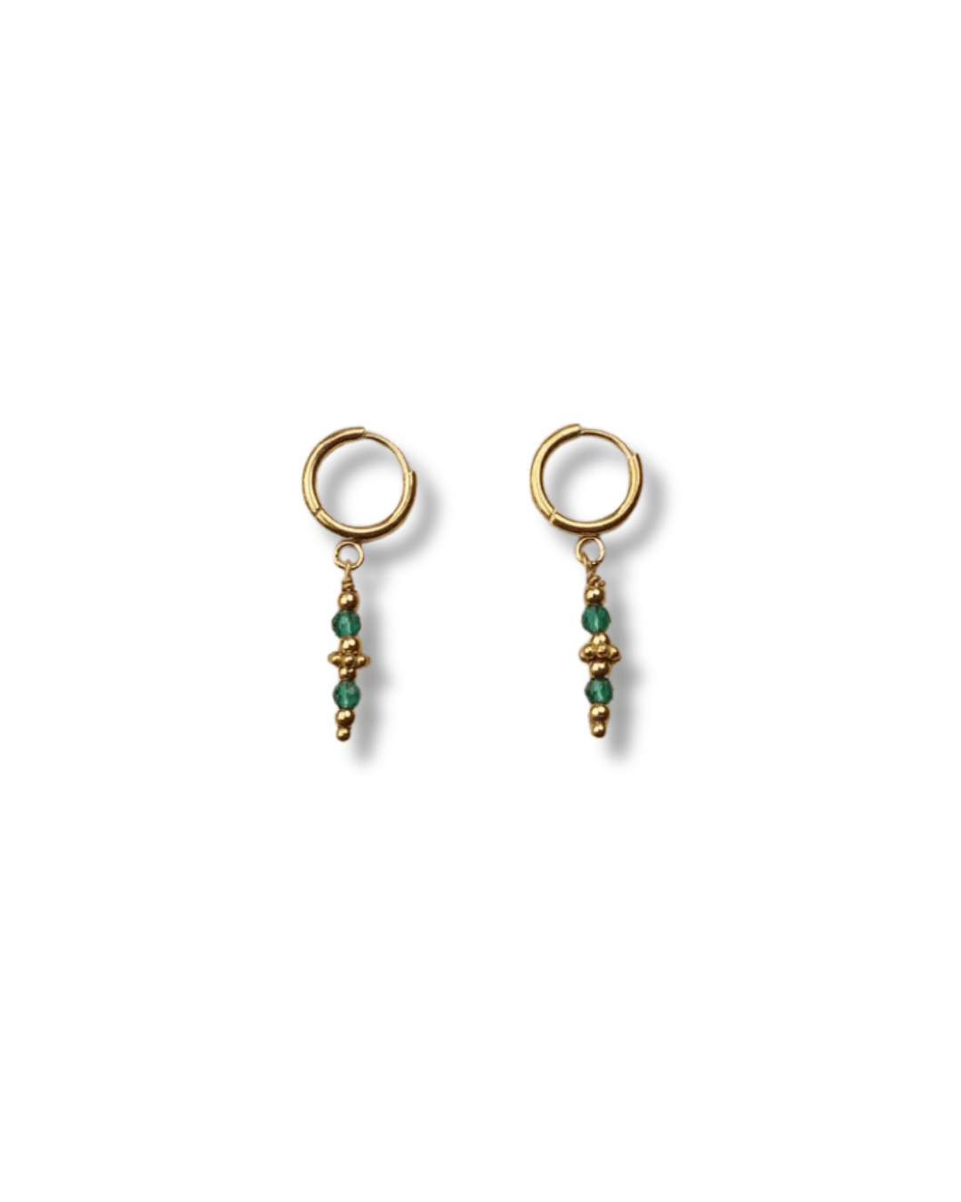 Boucles d'oreilles Maylis verte - Boutique We Are ParisLes Cléias Acier Inoxydable