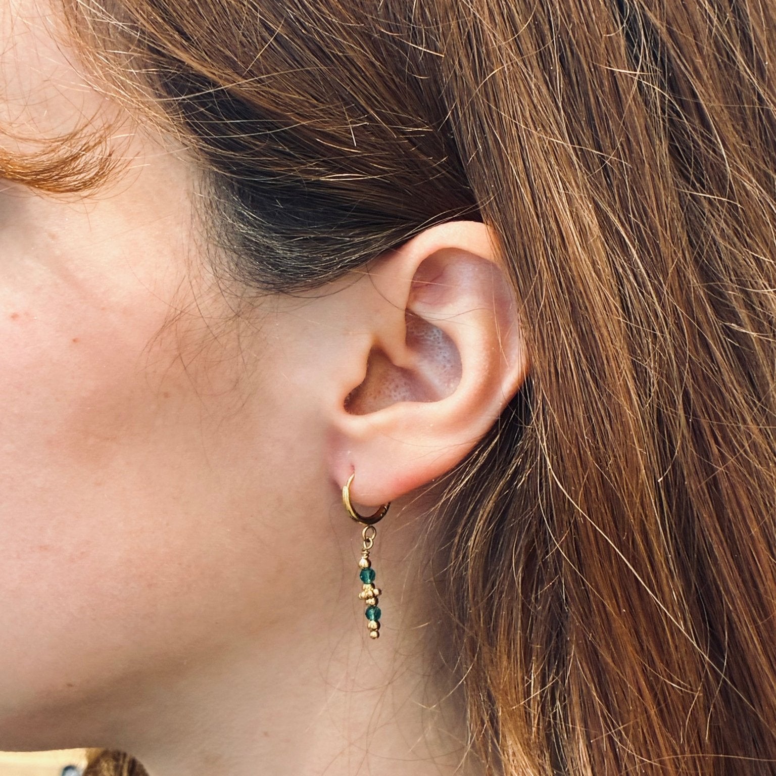 Boucles d'oreilles Maylis verte - Boutique We Are ParisLes Cléias Acier Inoxydable