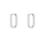 Boucles d'oreilles ovales en acier inoxydable argenté Risel - 3 tailles disponibles - Boutique We Are ParisLes Cléias Acier Inoxydable