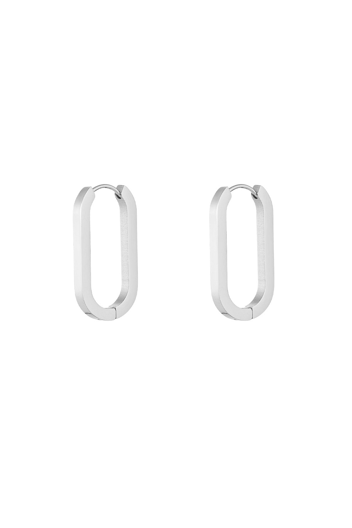 Boucles d'oreilles ovales en acier inoxydable argenté Risel - 3 tailles disponibles - Boutique We Are ParisLes Cléias Acier Inoxydable