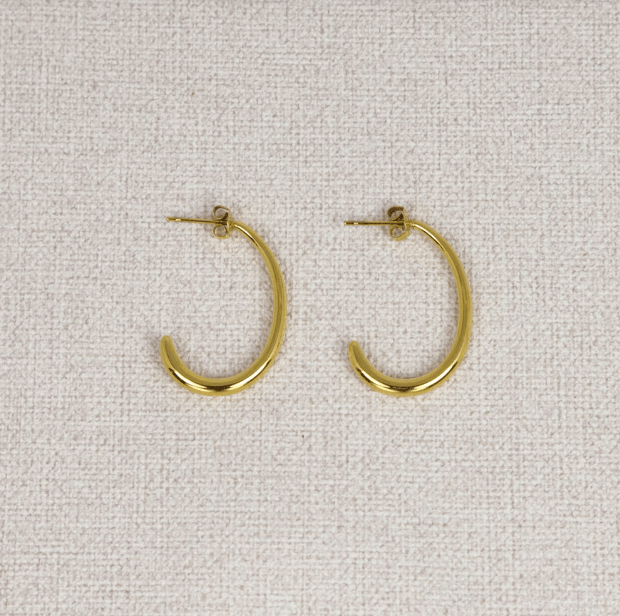 Boucles d'oreilles ovales en acier inoxydable doré Tilia - Boutique We Are ParisLes Cléias Acier Inoxydable