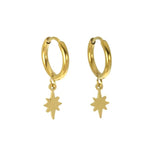Boucles d'oreilles pendentif étoile en acier inoxydable doré Tadam - Boutique We Are ParisLes Cléias Acier Inoxydable