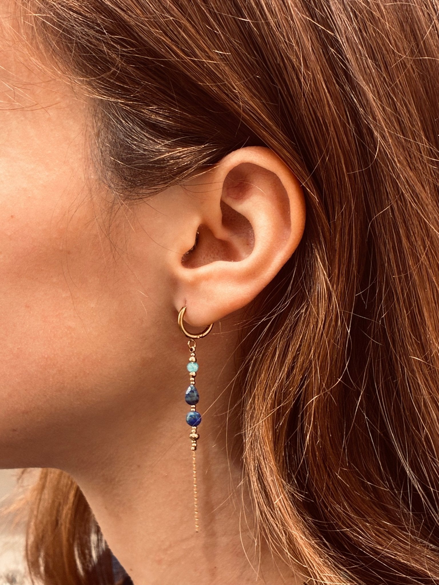 Boucles d'oreilles Phoenix bleu - Boutique We Are ParisLes Cléias Acier Inoxydable