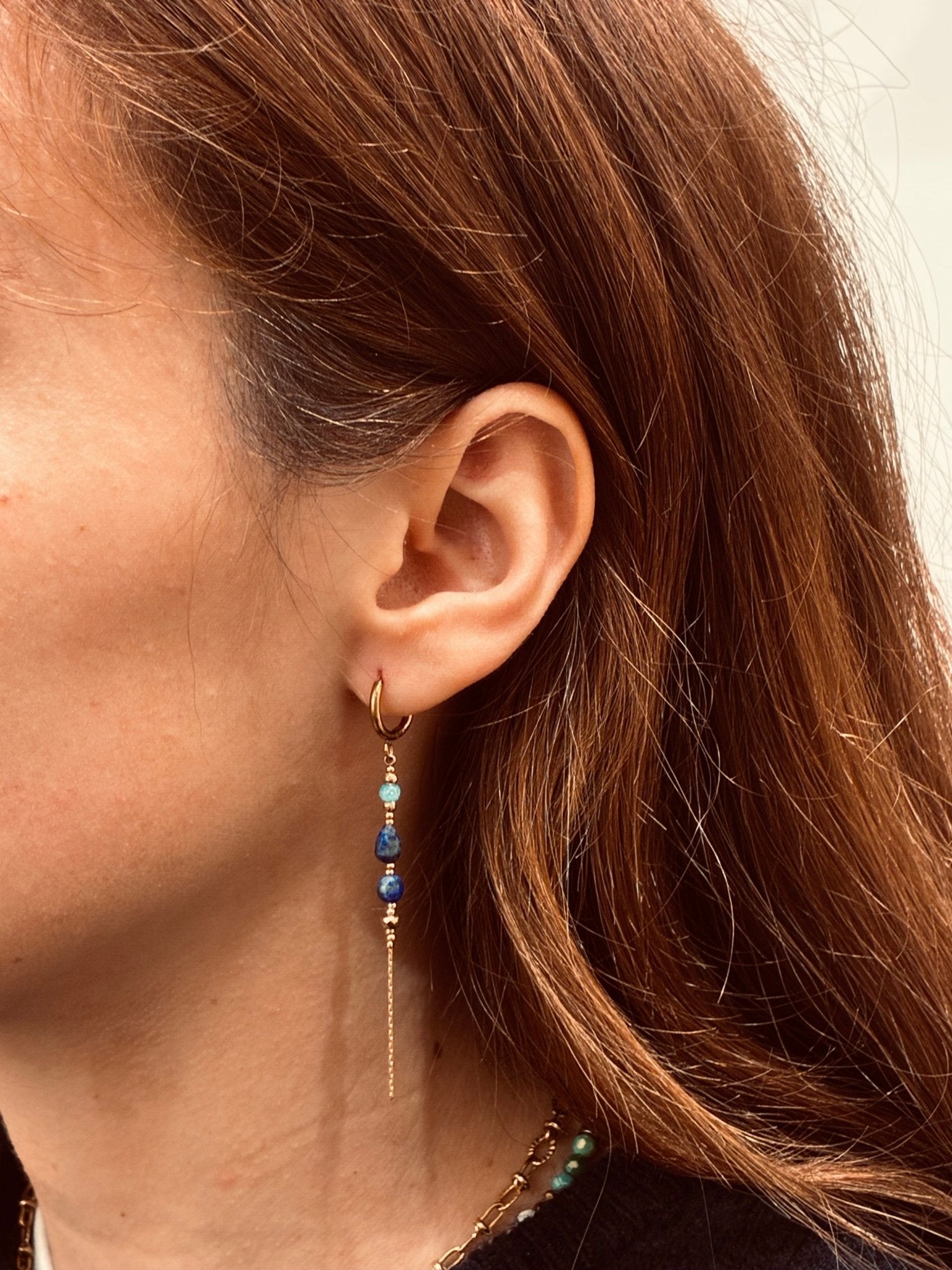 Boucles d'oreilles Phoenix bleu - Boutique We Are ParisLes Cléias Acier Inoxydable