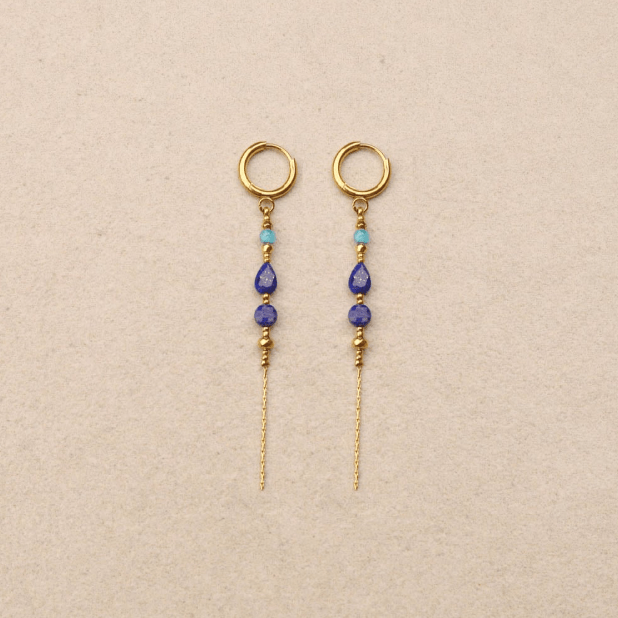 Boucles d'oreilles Phoenix bleu - Boutique We Are ParisLes Cléias Acier Inoxydable