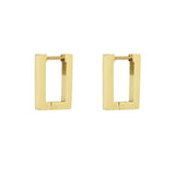 Boucles d'oreilles rectangles en acier inoxydable doré Recti - 3 tailles disponibles - Boutique We Are ParisLes Cléias Acier Inoxydable