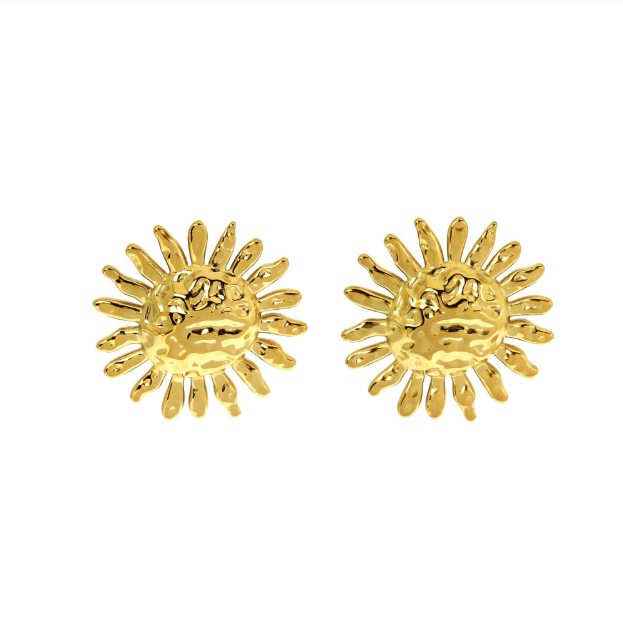Boucles d'oreilles Soleil en acier inoxydable doré - Boutique We Are ParisLes Cléias Acier Inoxydable