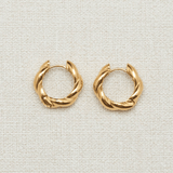 Boucles d'oreilles torsadées Auré - acier inoxydable doré - Boutique We Are ParisLes Cléias Acier Inoxydable