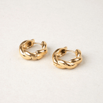 Boucles d'oreilles torsadées Auré - acier inoxydable doré - Boutique We Are ParisLes Cléias Acier Inoxydable