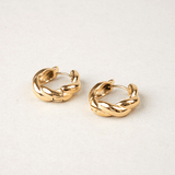 Boucles d'oreilles torsadées Auré - acier inoxydable doré - Boutique We Are ParisLes Cléias Acier Inoxydable