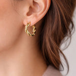 Boucles d'oreilles torsadées Monica - Boutique We Are ParisLes Cléias Acier Inoxydable