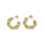 Boucles d'oreilles torsadées Monica - Boutique We Are ParisLes Cléias Acier Inoxydable