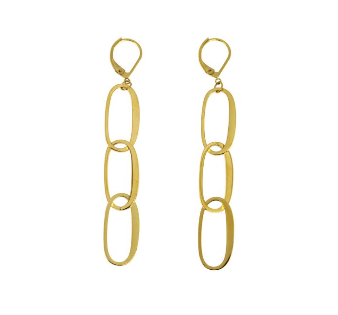 Boucles d'oreilles trombones Clara - acier inoxydable doré - Boutique We Are ParisLes Cléias Acier Inoxydable