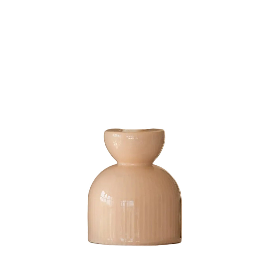 Bougeoir/vase en céramique Lus rose poudré - Boutique We Are ParisOustao