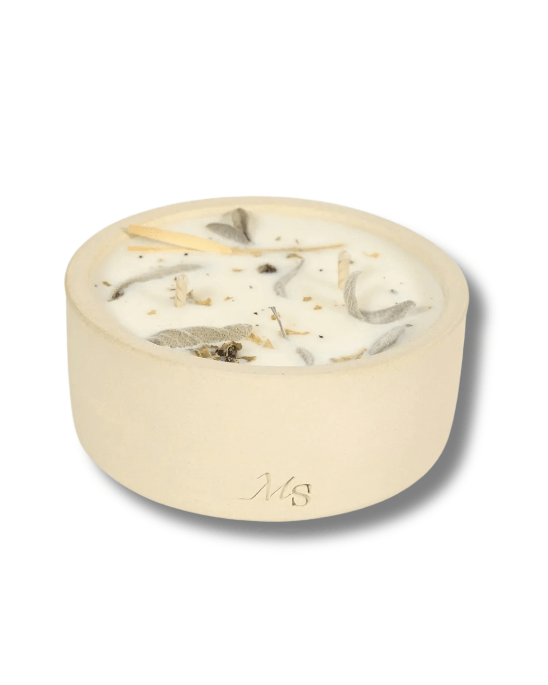 Bougie fleurie et pot en grès, parfum Jardin d'Hiver - Boutique We Are ParisMaison Séjour