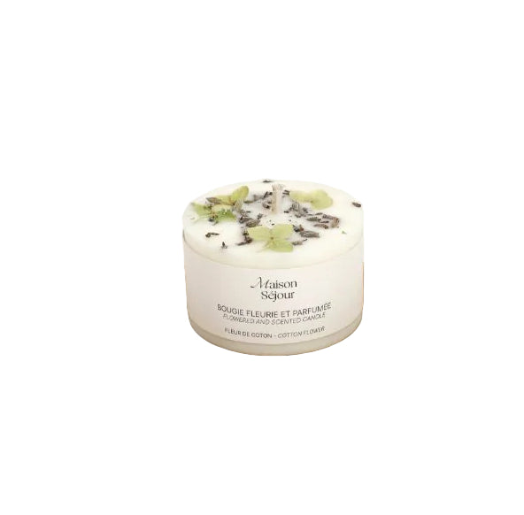 Bougie fleurie, parfumée à la fleur de coton - Boutique We Are ParisMaison Séjour