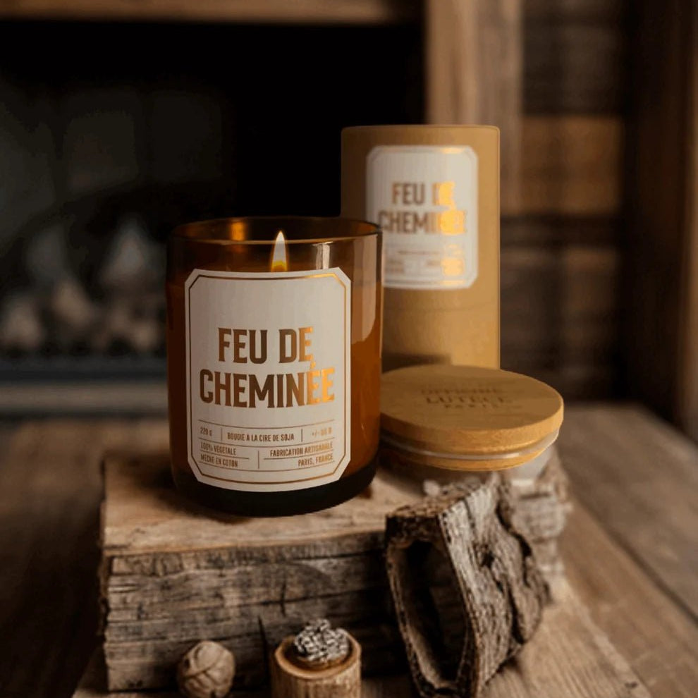 Bougie végétale parfumée Feu de Cheminée - Boutique We Are ParisOfficine Lutèce