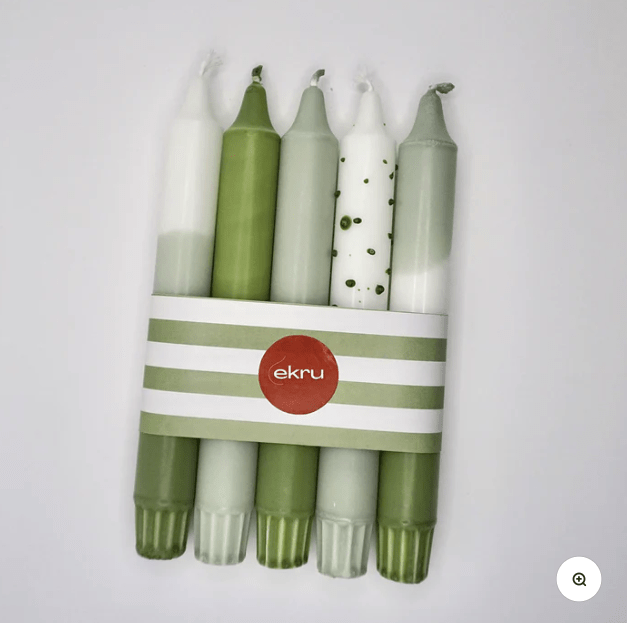 Bougies Tie & Dye Sauge – Lot de 5 bougies moulées Ekru - Boutique We Are ParisEkru